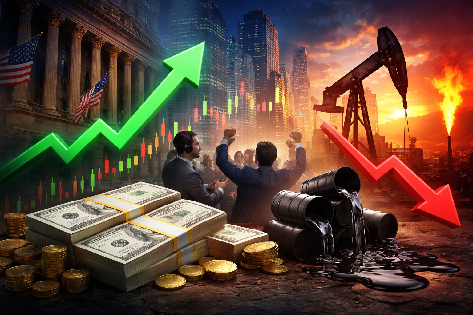 【美股收评】贝森特与特朗普言论搅动市场！道指反弹近390点、WTI原油重挫逾5%